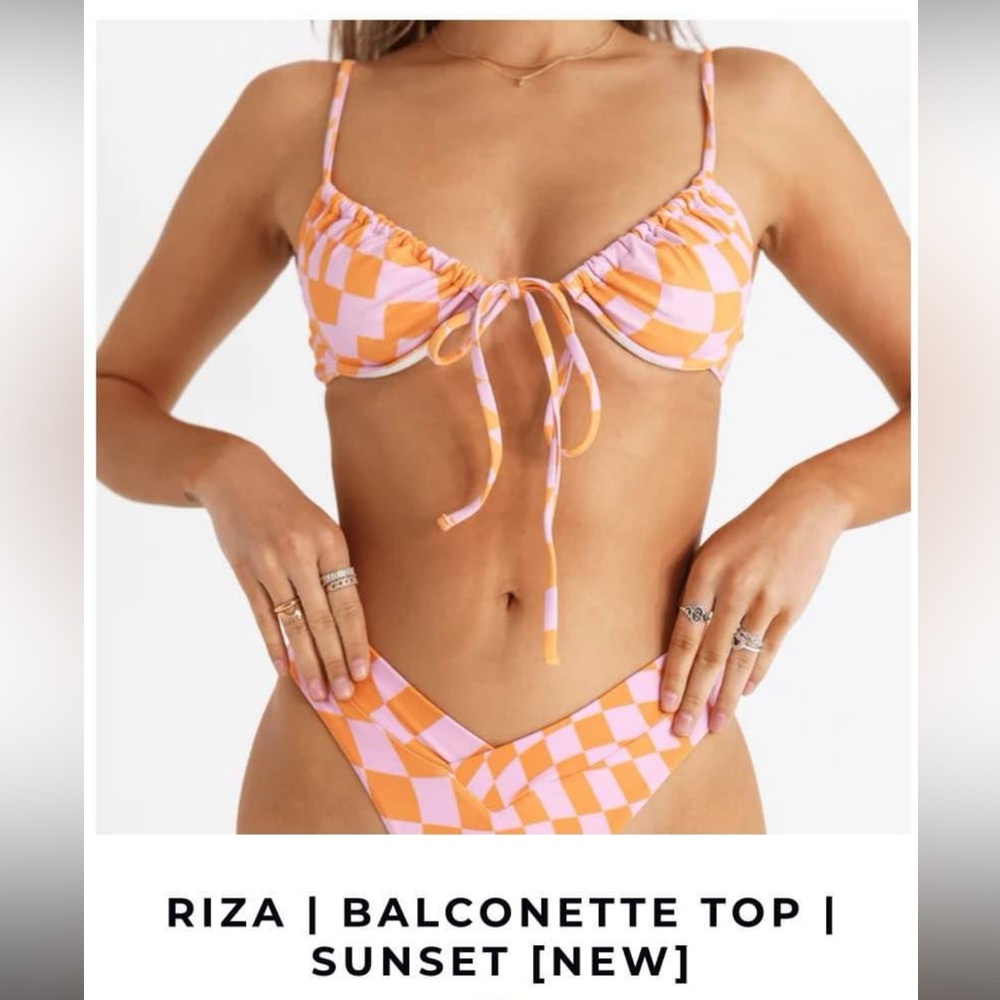 Swimsuit Bikini Top and Cheeky Bottom (Size Small)
